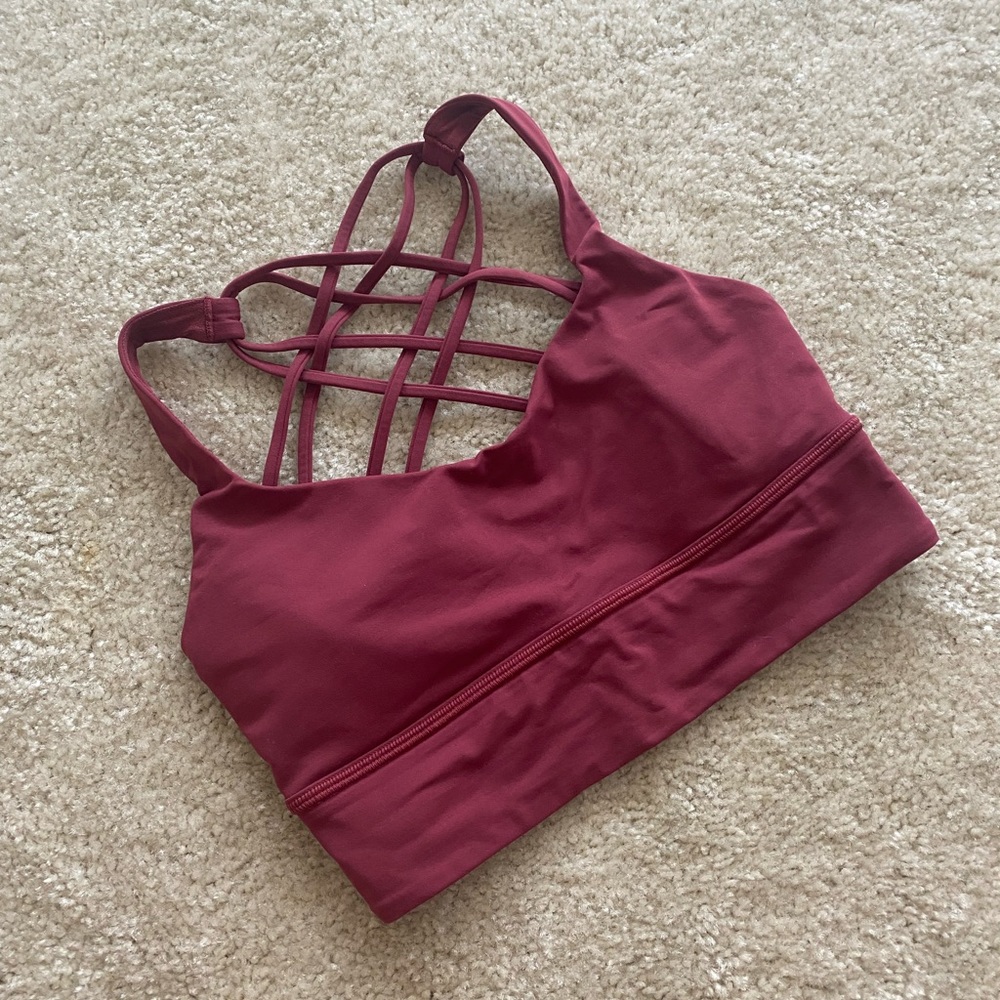 Lululemon Free To Be Longline Chianti Sports Bra Size 6